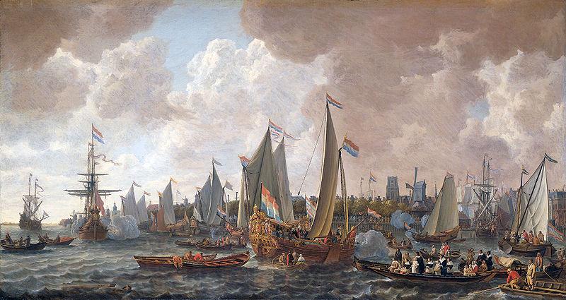 Lieve Verschuier The arrival of King Charles II of England in Rotterdam, 24 May 1660.